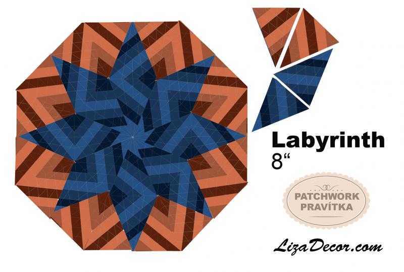 Patchwork Schablone Labyrinth