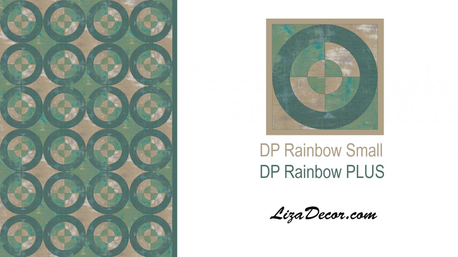 Set Patchworkových šablon DP Rainbow, DP Rainbow PLUS a Drunkards Path