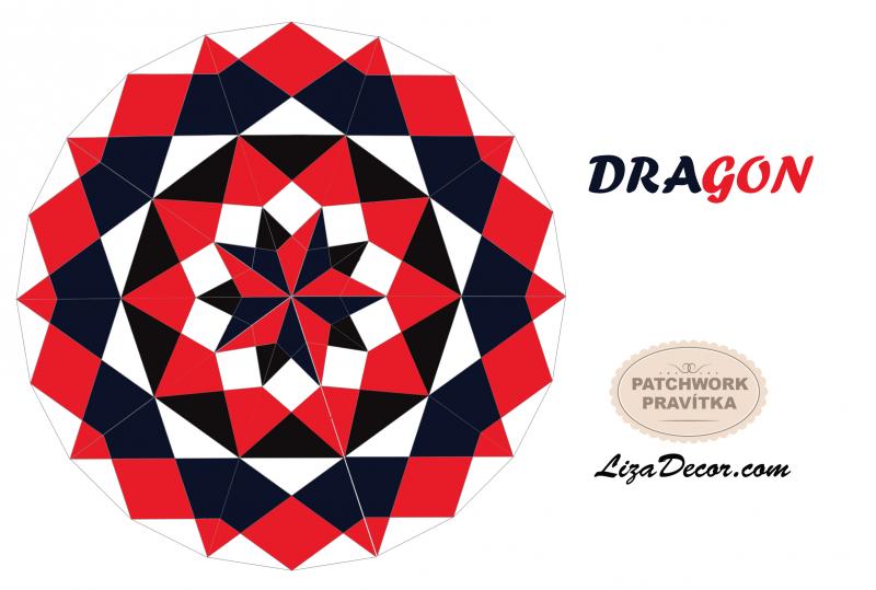 Patchwork schablonen Dragon