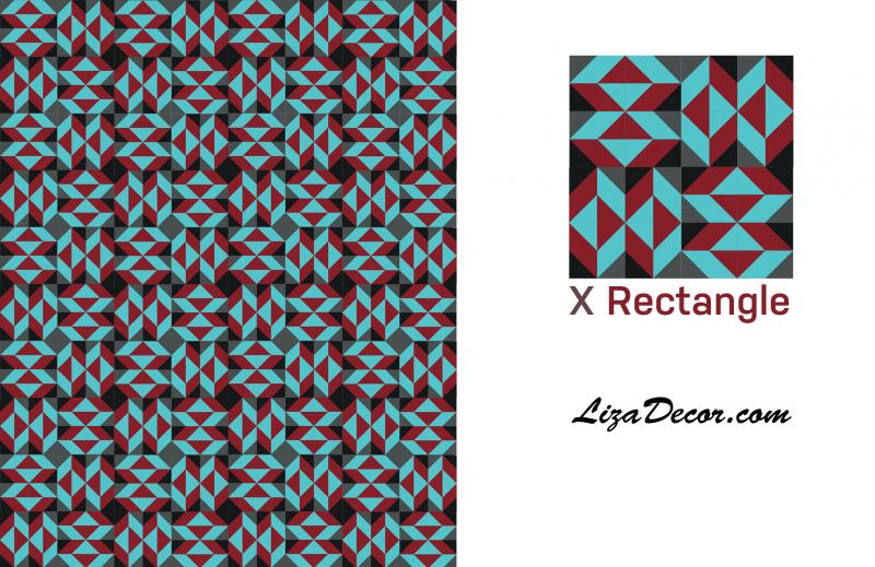 Patchworková šablona X Rectangle Large 