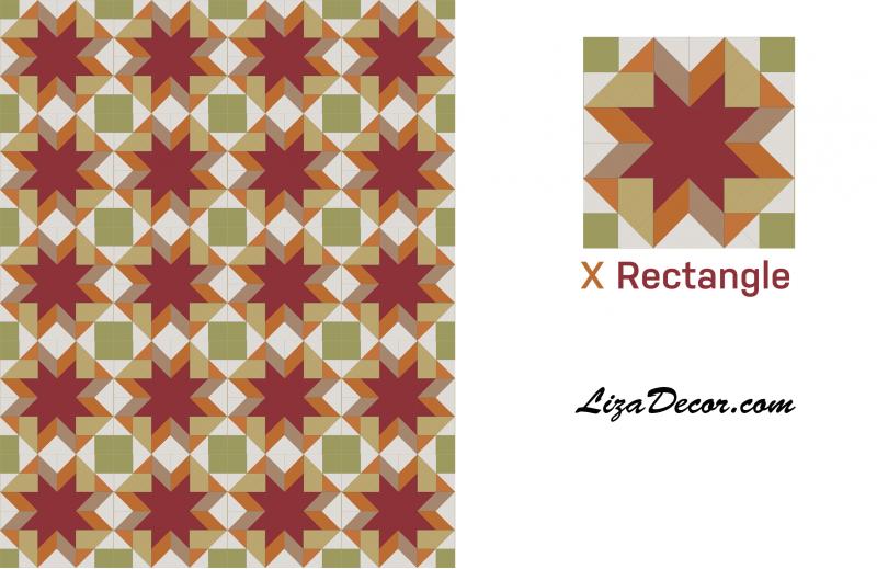 Patchworková šablona X Rectangle Large 