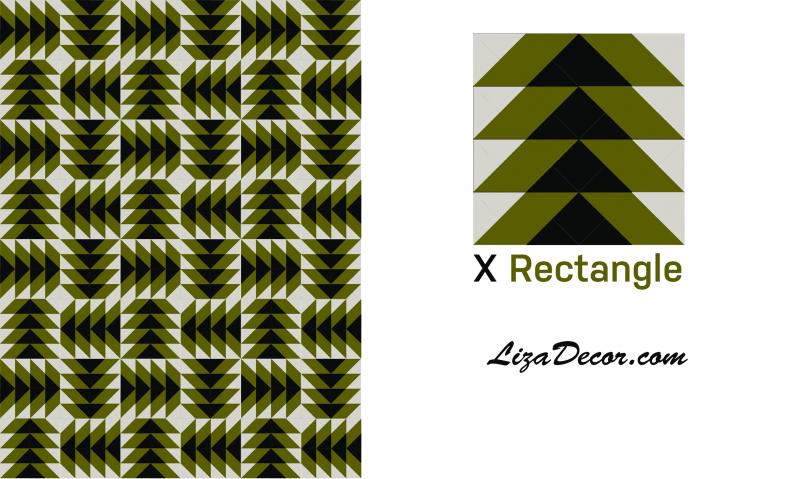Patchworková šablona X Rectangle Large 