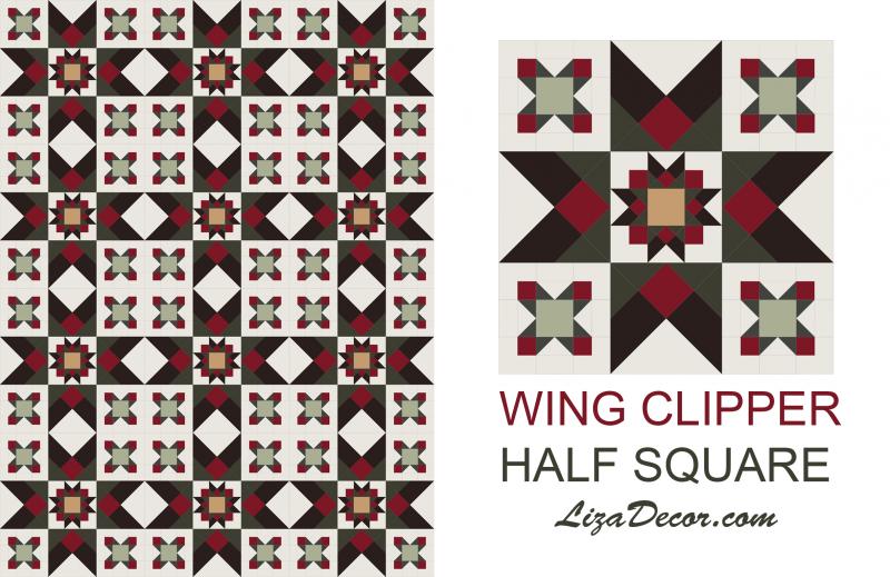 Patchworkové pravítko Wing Clipper (Letící Husy) 
