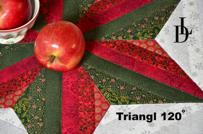 Patchworkové pravítko Triangl 120 Gold 