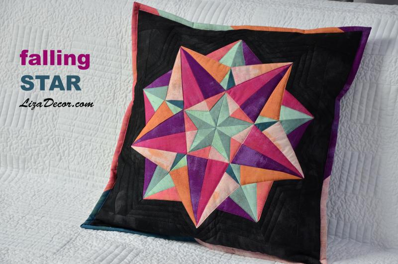 Patchworková šablona Falling Star - Padající hvězda