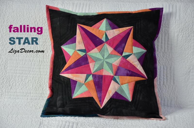 Patchworková šablona Falling Star - Padající hvězda