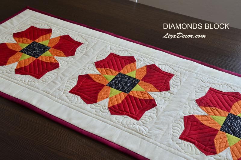 Patchworkové pravítko Diamonds Block - Diamant blok (Gold Edice)