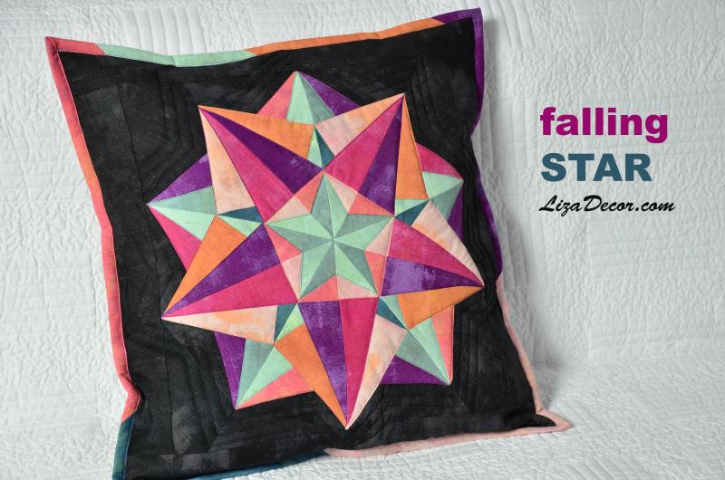 Patchworková šablona Falling Star - Padající hvězda