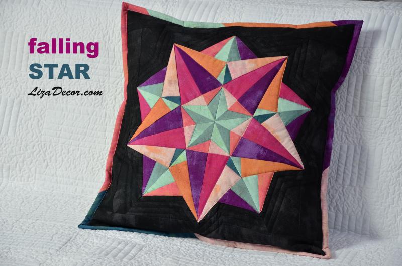 Patchworková šablona Falling Star - Padající hvězda