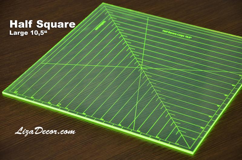 Patchwork Ruler Half Square Large 10,5 - NEON