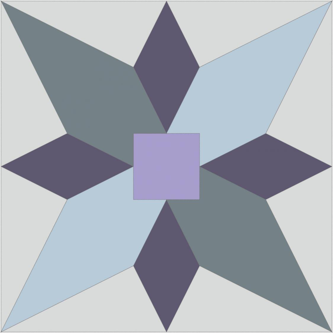 Angle & Diamonds Block12inch