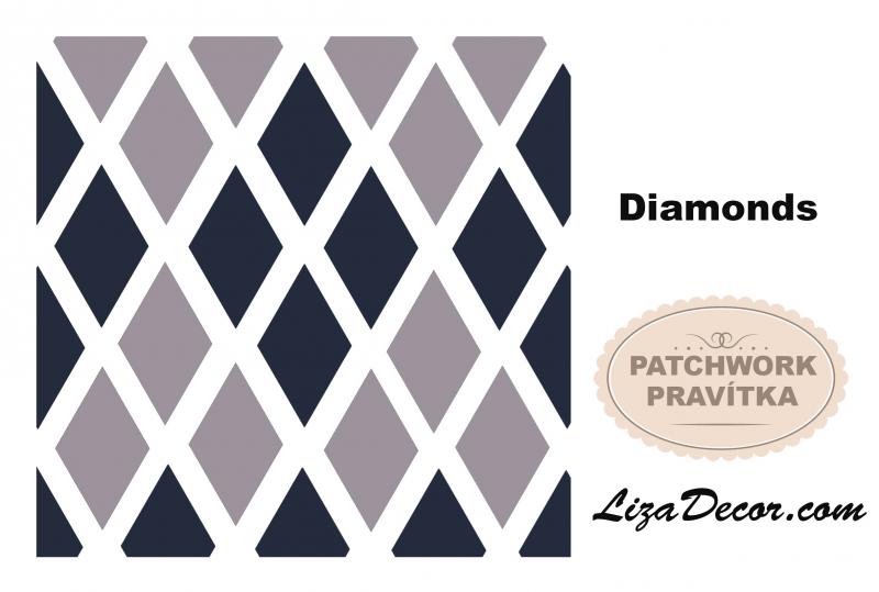 Patchwork Ruler Diamonds 8,5 inch NEON