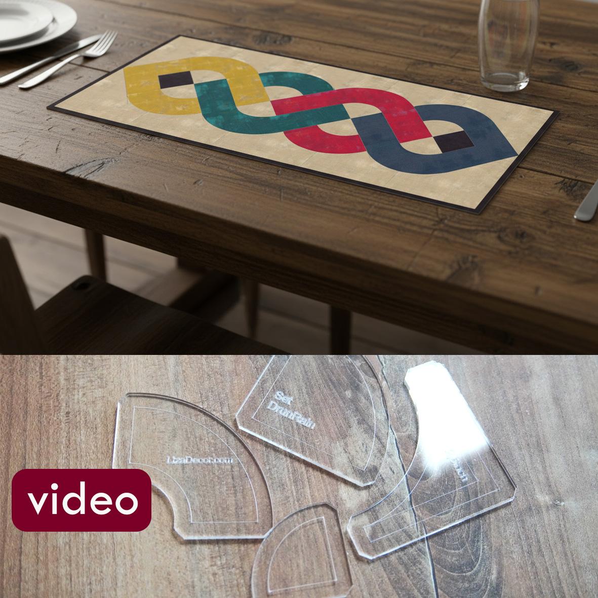 Šablona DP Rainbow & Drunkard’s Path – 2,5″ (sada 4 ks)