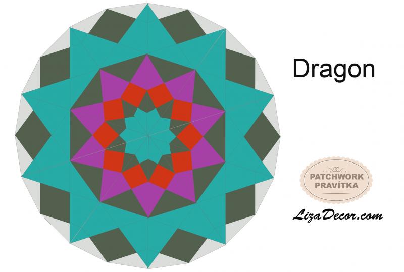 Patchwork schablonen Dragon