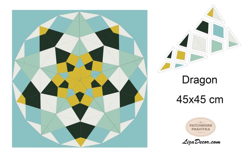 Patchwork schablonen Dragon