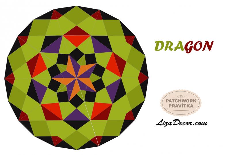 Patchwork schablonen Dragon