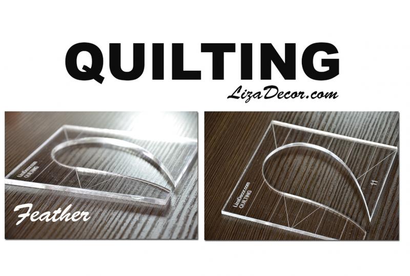 Quilten Schablone Feather 11