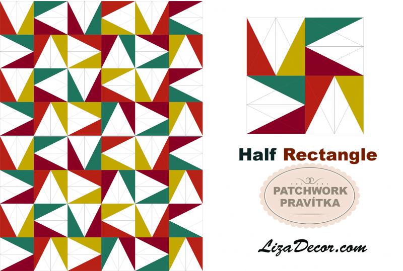 Patchwork Lineal Half Rectangle - Ein halbes Rechteck