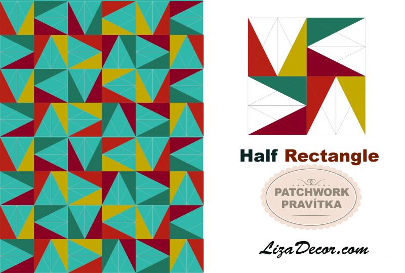 Patchwork Lineal Half Rectangle - Ein halbes Rechteck