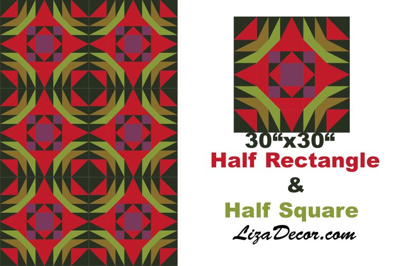 Patchwork Lineal Half Rectangle - Ein halbes Rechteck