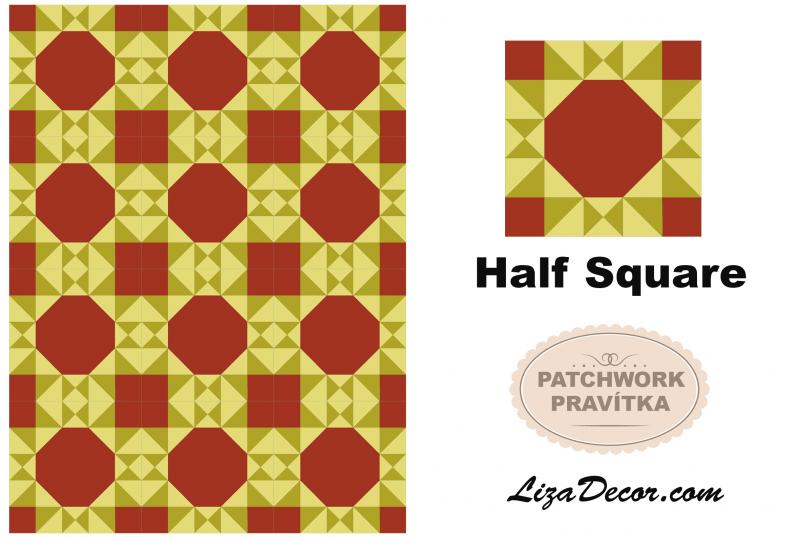Patchwork Lineal Half Square (Dividieren Quadrate) - Neon