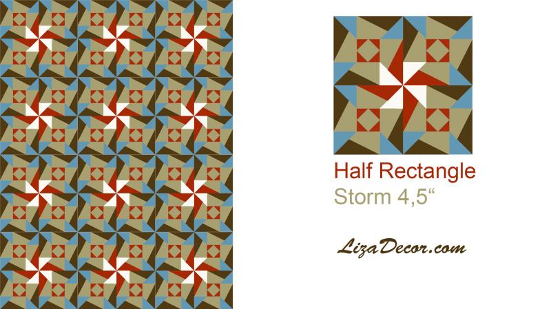 Sada Pravítek Half Square, Half Rectangle a Storm pro projekt QPX 