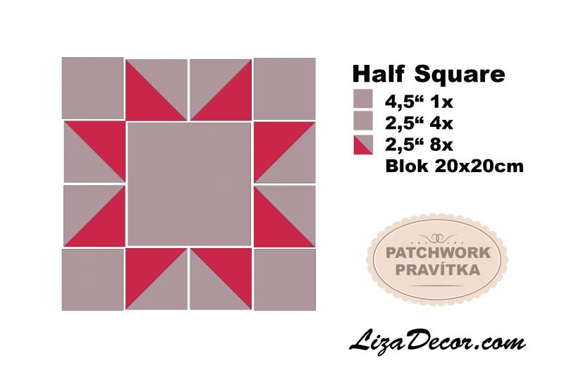 Patchwork Lineal Half Square (Dividieren Quadrate) - Neon