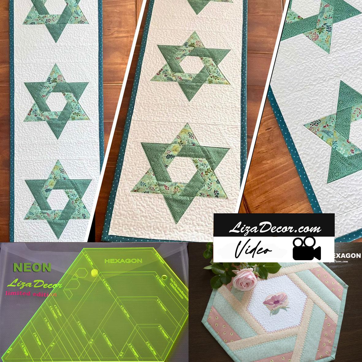 Patchworkové pravitko Hexagon