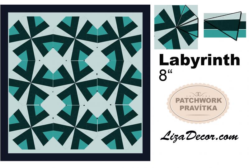 Patchwork Schablone Labyrinth