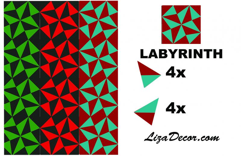Patchwork Schablone Labyrinth