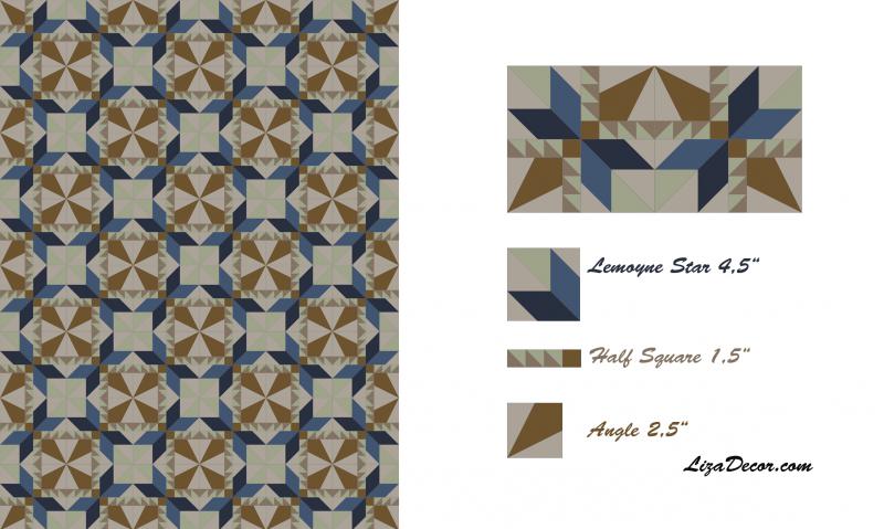 Patchwork Lineal Lemoyne Star