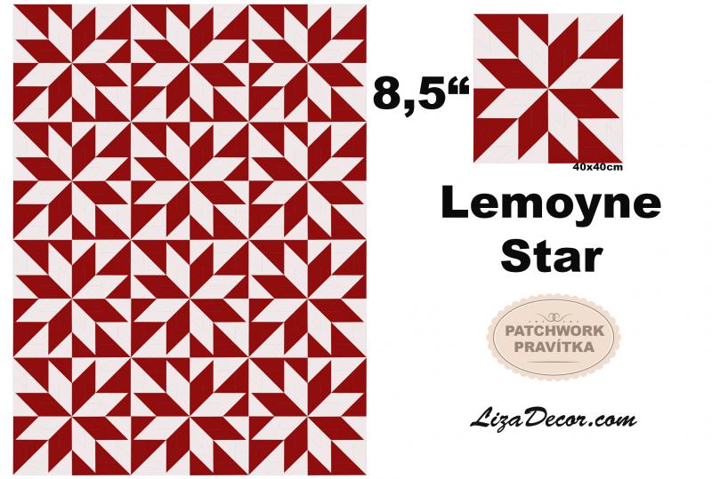 Patchwork Lineal Large Star 8,5 - Muster Hunter Star und Lemoyne Star