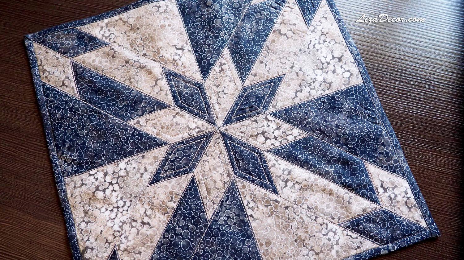 Patchwork Lineal Large Star 8,5 - Muster Hunter Star und Lemoyne Star
