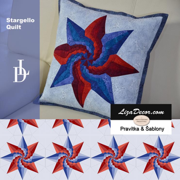 Patchworková šablona Stargello Quilt