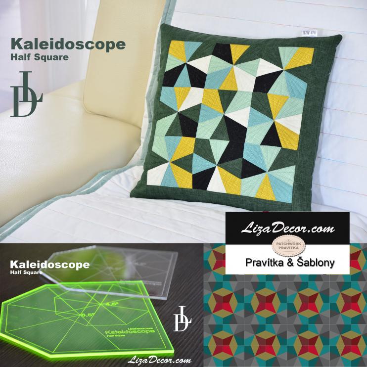 Kaleidoscope Half Square - Kaleidoskop z půlených čtverců.