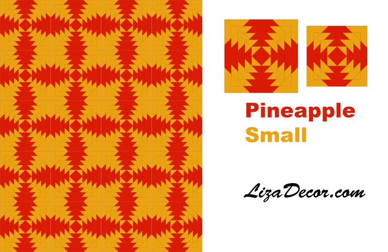Patchworkové pravítko Pineapple Small GOLD