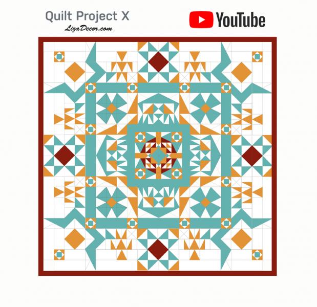 Sada Pravítek Half Square, Half Rectangle a Storm pro projekt QPX 