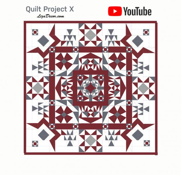 Sada Pravítek Half Square, Half Rectangle a Storm pro projekt QPX 