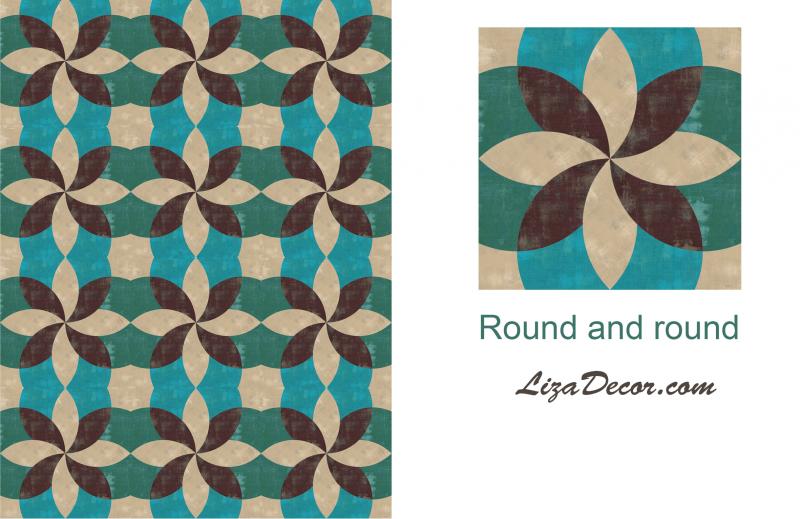 Patchwork schablonen Round and round