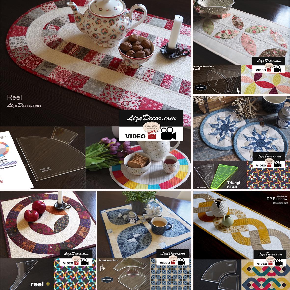 Set mit 6 Patchwork-Schablonen - Guter Preis