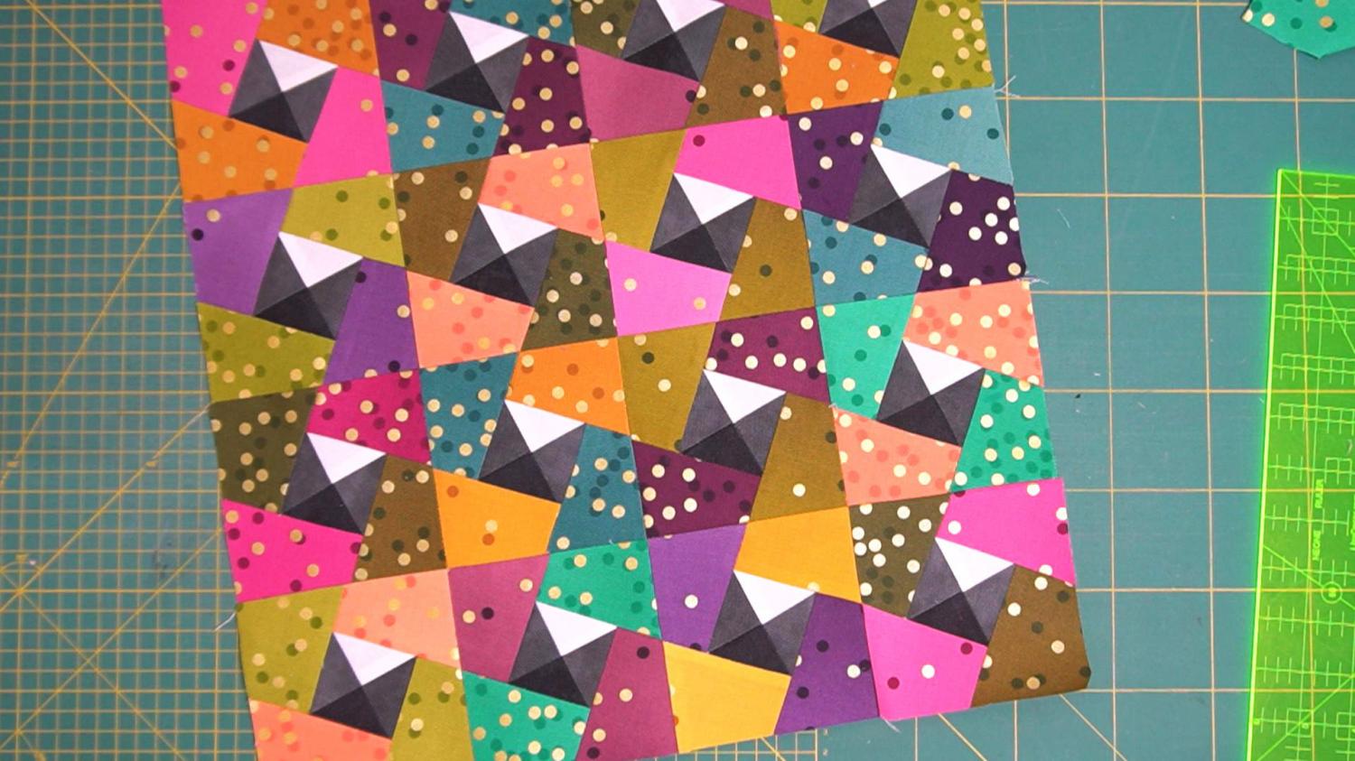 Patchwork Schablone X Block Small Gold