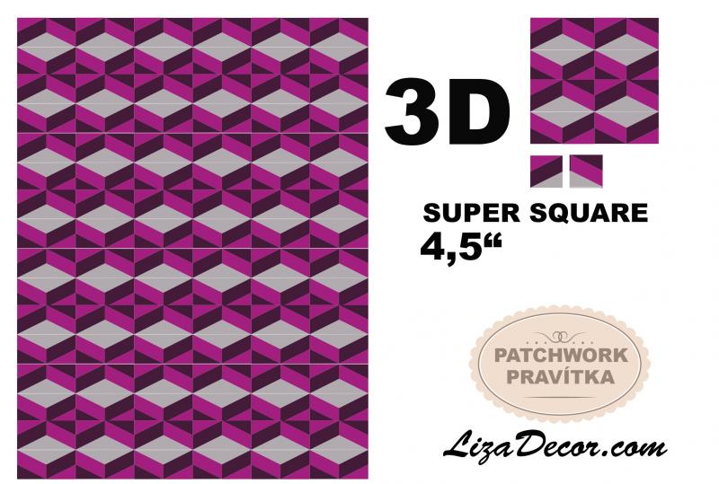 Patchworkové pravítko SUPER SQUARE 4,5