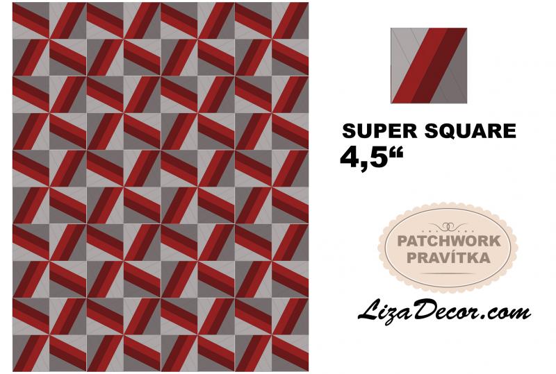 Patchworkové pravítko SUPER SQUARE 4,5
