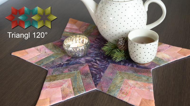 Patchworkové pravítko Triangl 120 Gold 