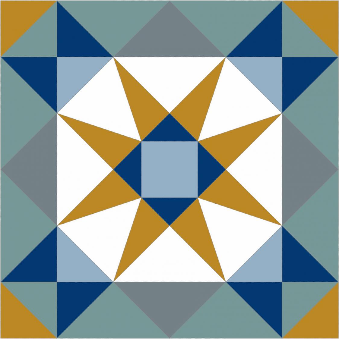 V Block Star Paper Patchwork