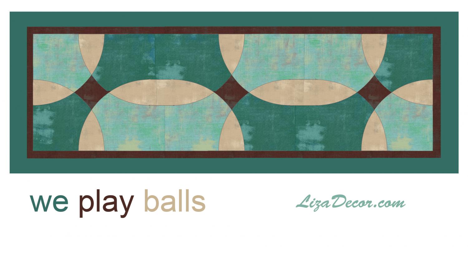 Patchwork template We play balls Large 