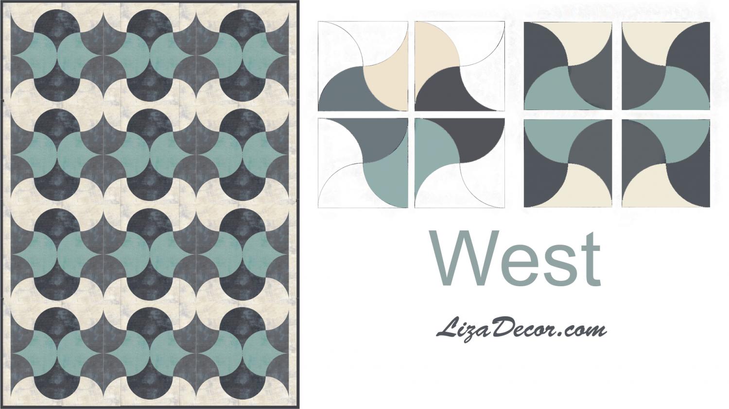 Patchwork schablone WEST (Clamshell)