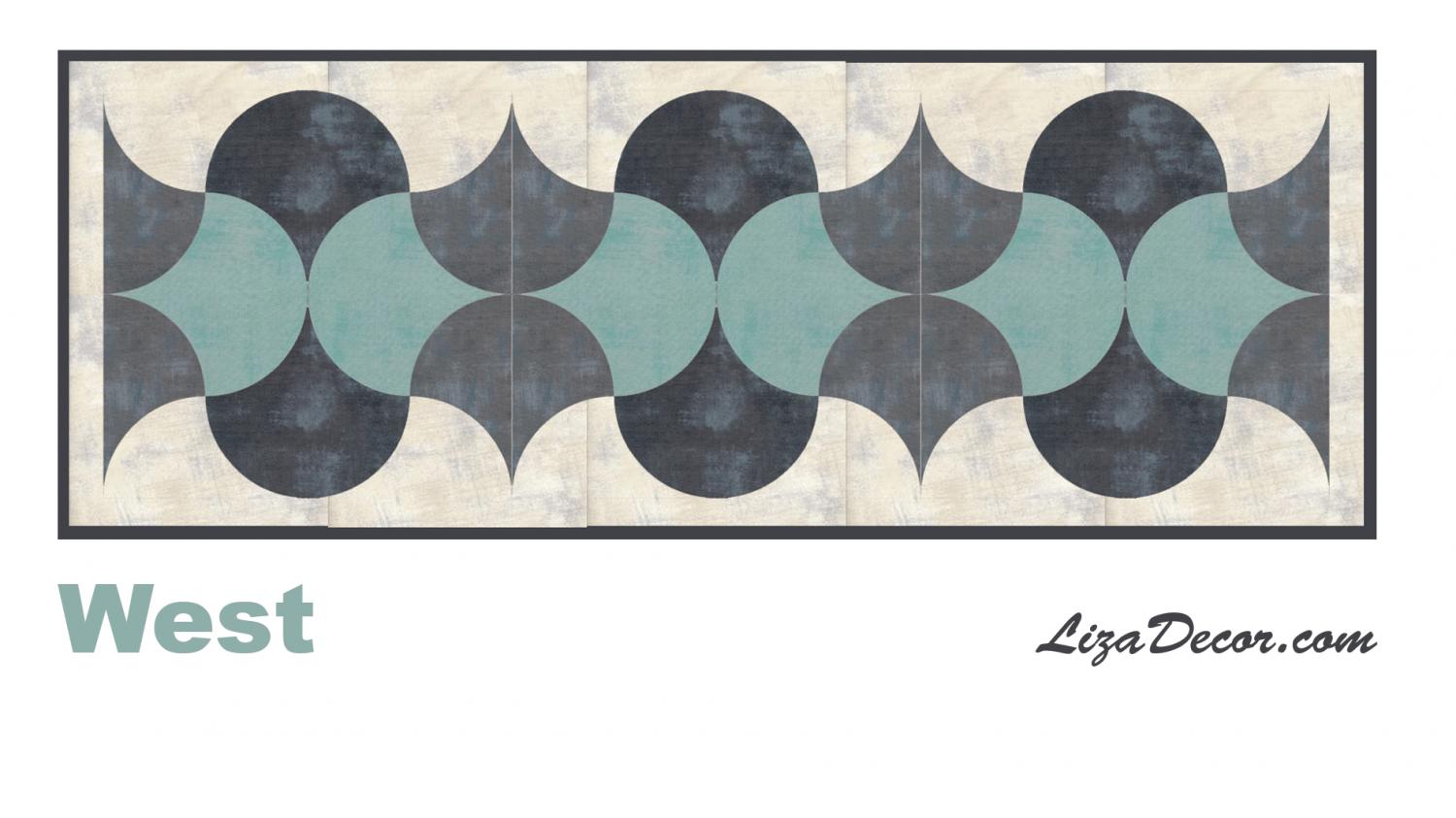 Patchwork schablone WEST (Clamshell)