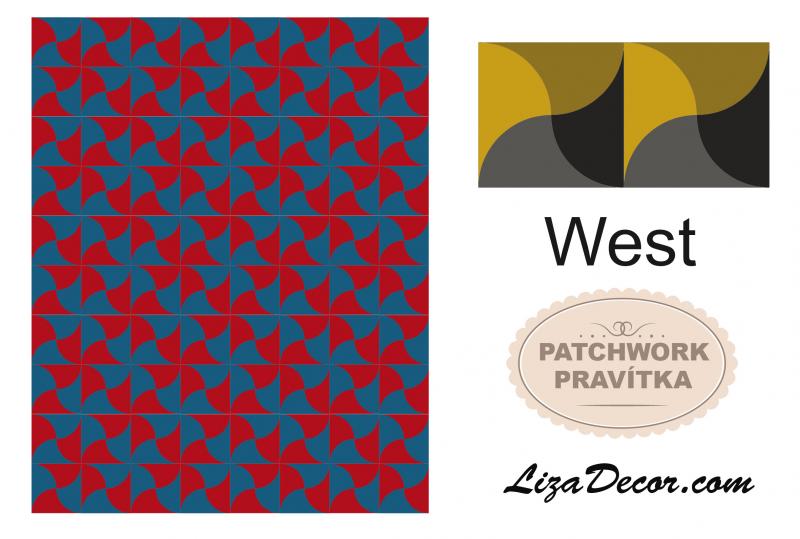 Patchwork schablone WEST (Clamshell)