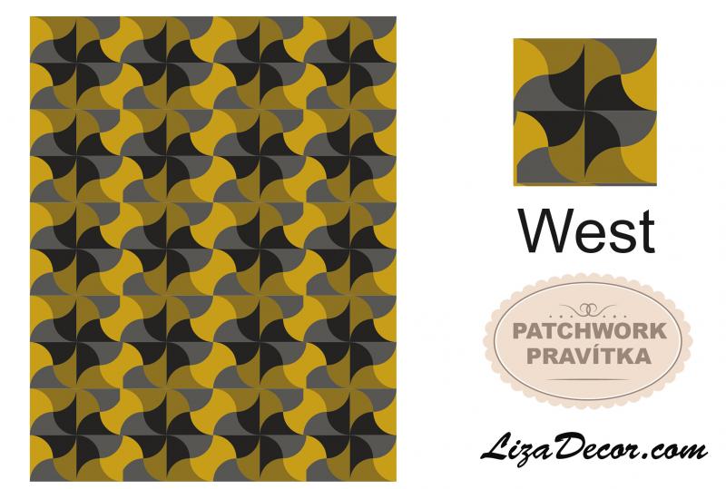 Patchwork schablone WEST (Clamshell)